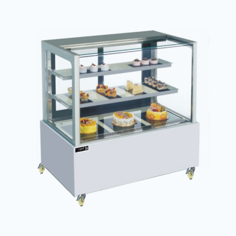 Unghi drept /Dulap de afișare a tortului refrigerat curbat